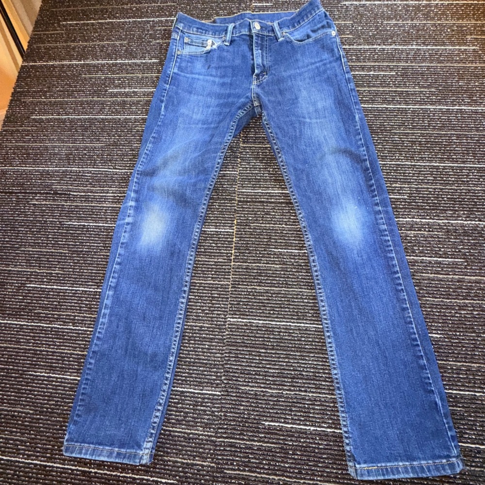 Levi 513 Slim Straight Jeans 29x30 Good Medium Wash Blue Denim
